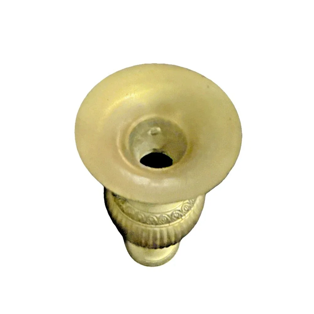 Vintage 1960s Solid Brass Urn Vase 12” Fluted Moradabad India Hand Chased Heavy